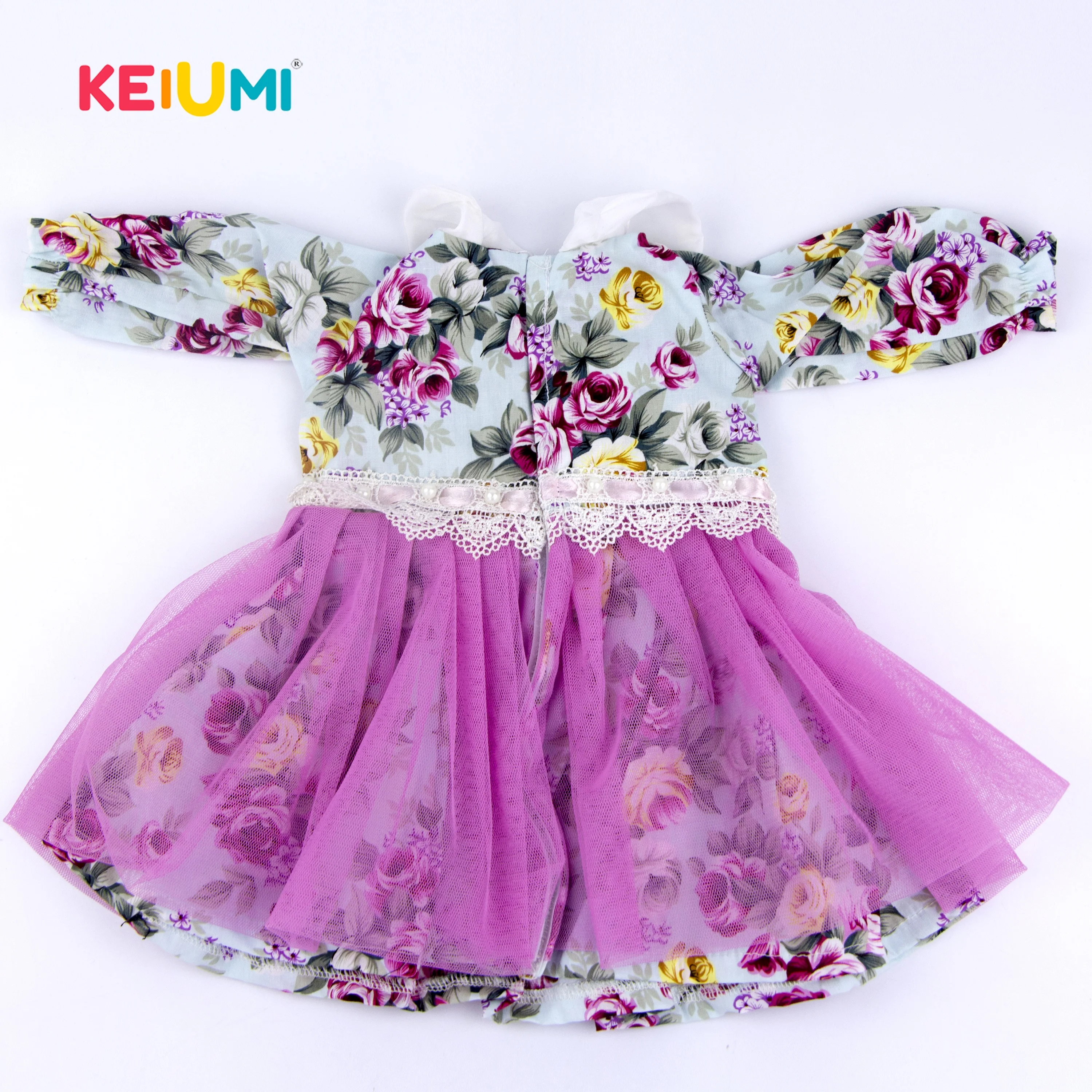 KEIUMI Милый Фиолетовый девочка кукла платье костюм для 17 дюймов Reborn Baby Doll с