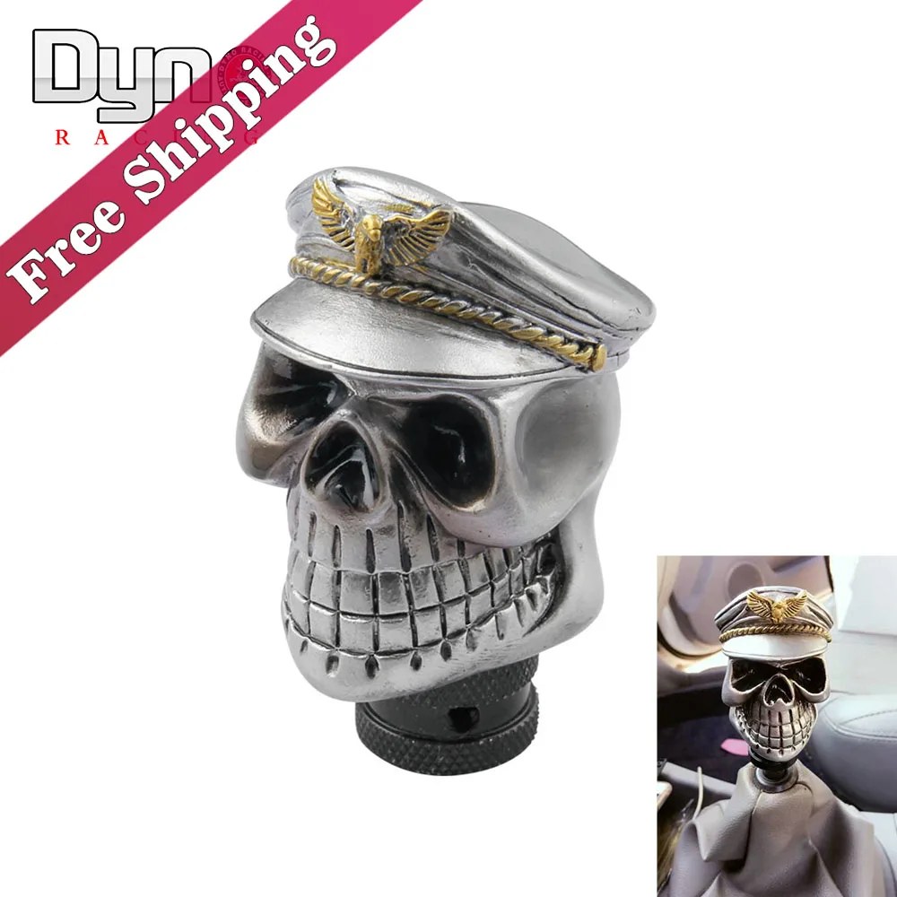 Free Shipping Navy Skull Head Car Gear Knob Handles Gear Shift Knob
