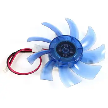 

Hot Sale 75mm 12VDC Blue Plastic VGA Video Card Cooling Fan Cooler for Computer