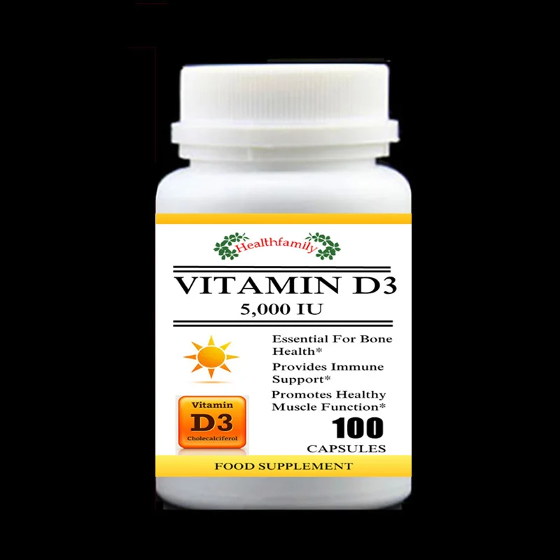 

5,000IU Vitamin D3(Cholecalciferol) Supplement,Essential for Bone Growth,Provide Immune Support & muscle gowth,100pcs/bottle