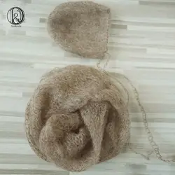 (60x30 см) Handknit Обертывания Набор (обертывания с крышкой) из мягкой натуральной немного мохера маленьких Подставки для фотографий