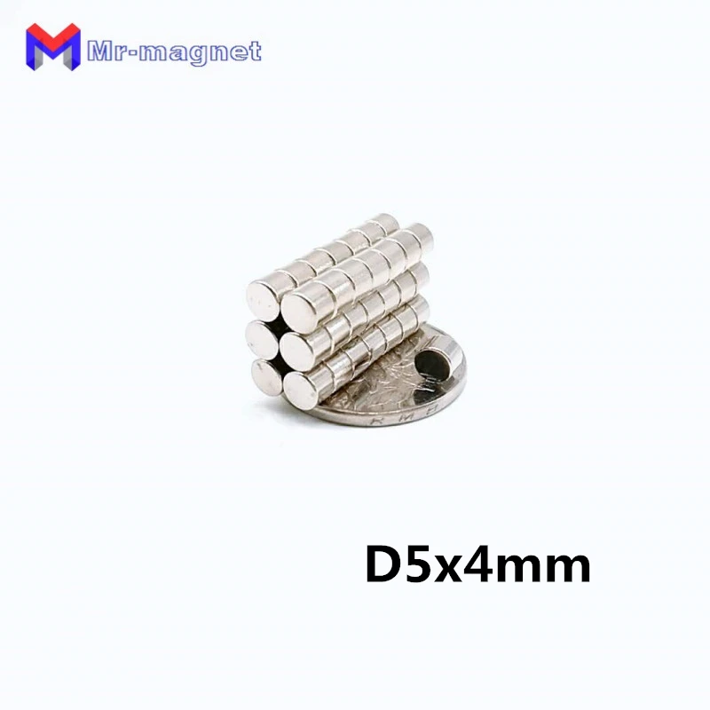 

200pcs 5x4mm magnet 5x4 Super strong neo neodymium magnets D5x4mm, 5mm x 4mm super poewful rare earth neo magnet d5*4