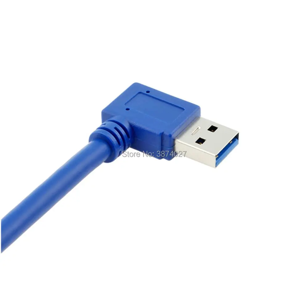 30 см 50 см USB 3.0 Тип мужчинами 90 градусов под прямым углом двойной изгиб удлинитель