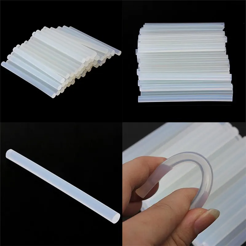 20Pcs 7mm x 100mm Plastic Sticks Hot Melt Gun Glue Sticks For Glue Gun Accessories