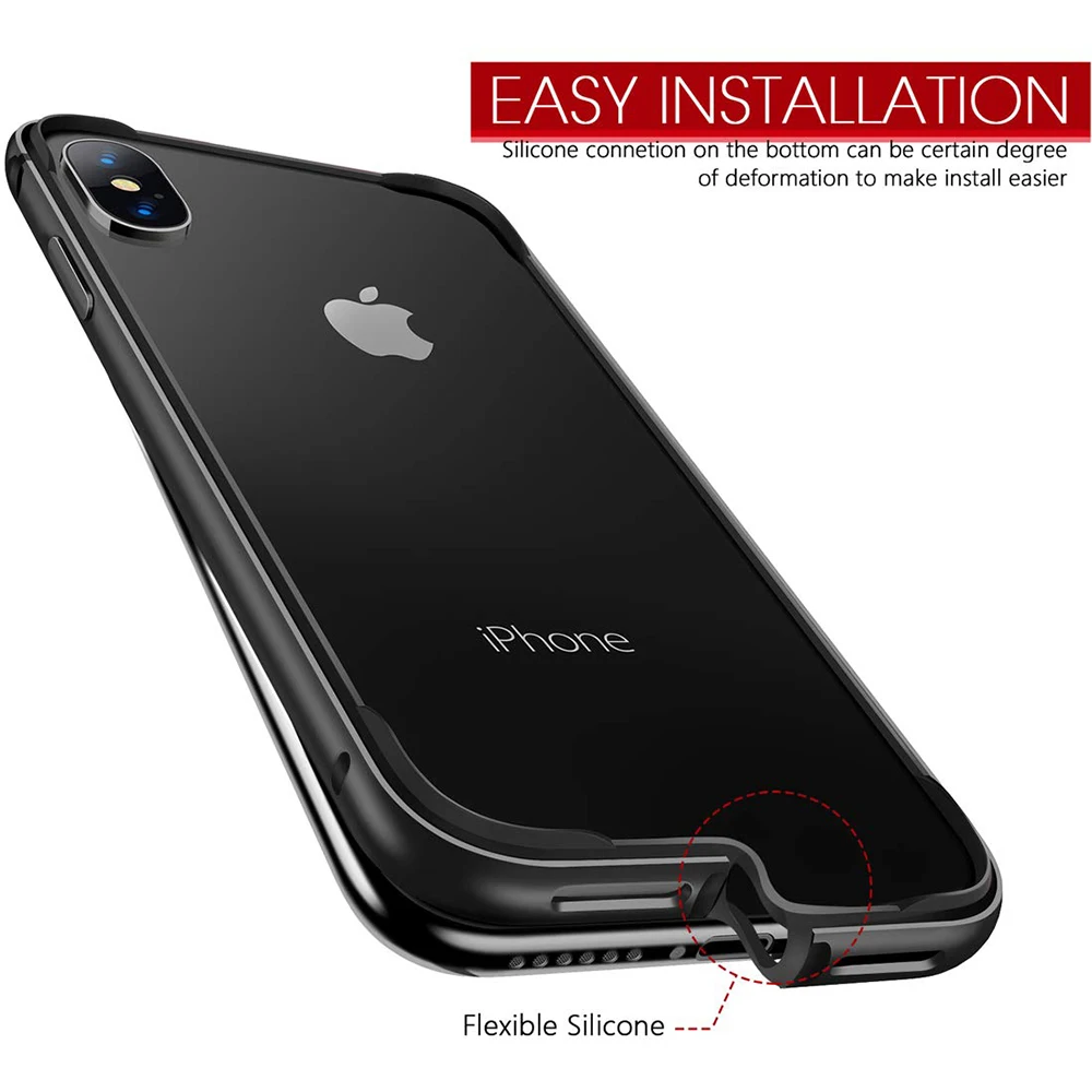 Ascromy чехол для Iphone 8 7 6 6s Plus X Алюминиевый ТПУ Гибридный противоударный бампер 11 Pro