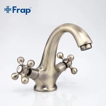 Frap Retro Style Antique bathroom Faucet Bronze Brushed Sink hot and cold water Tap bath Basin Sink Mixer Double Handle F1019-4 смеситель frap f1019 1