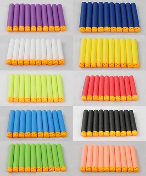 

100 Pcs Hollow Soft Head 7.2cm Refill Darts for Nerf Series Blasters NEW STYLE Kid Toy Gun Clip EVA Bullets