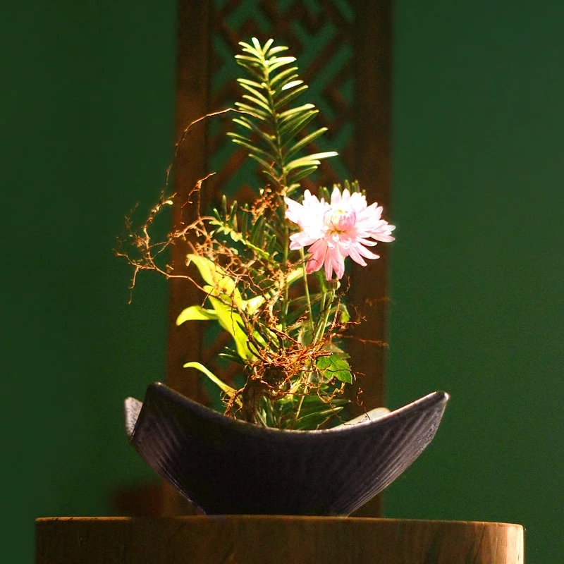 Японский стиль Ikebana цветочный горшок винтажная керамическая чаша для