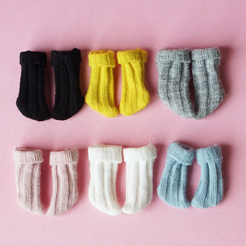 1 пара, мода 1/6, кукольные носки для OB11 obitsu 11 Holala Blyth Doll, короткие носки для куклы, аксессуары для обуви