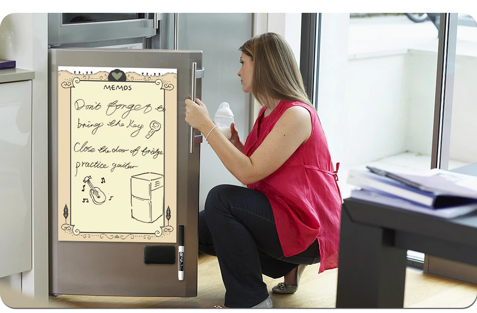 A3 Fridge Magnet Magnetic Board Stickers Removable Erase Drawing Writing  Fridge Message Board Magnets To Do List Memo Pad Notes 06