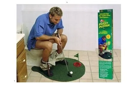 Toilet Golf Game Set, Bathroom Toy, Potty Putter 