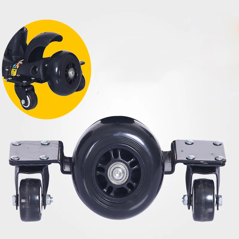 Children's baby scooter kids 5 in 1 PU 3 wheel flashing swing car lift stroller