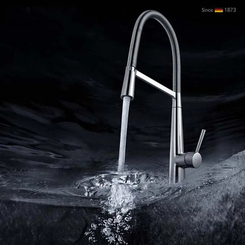 High Quality Copper Sink Mixer Chrome Finish Sprin...