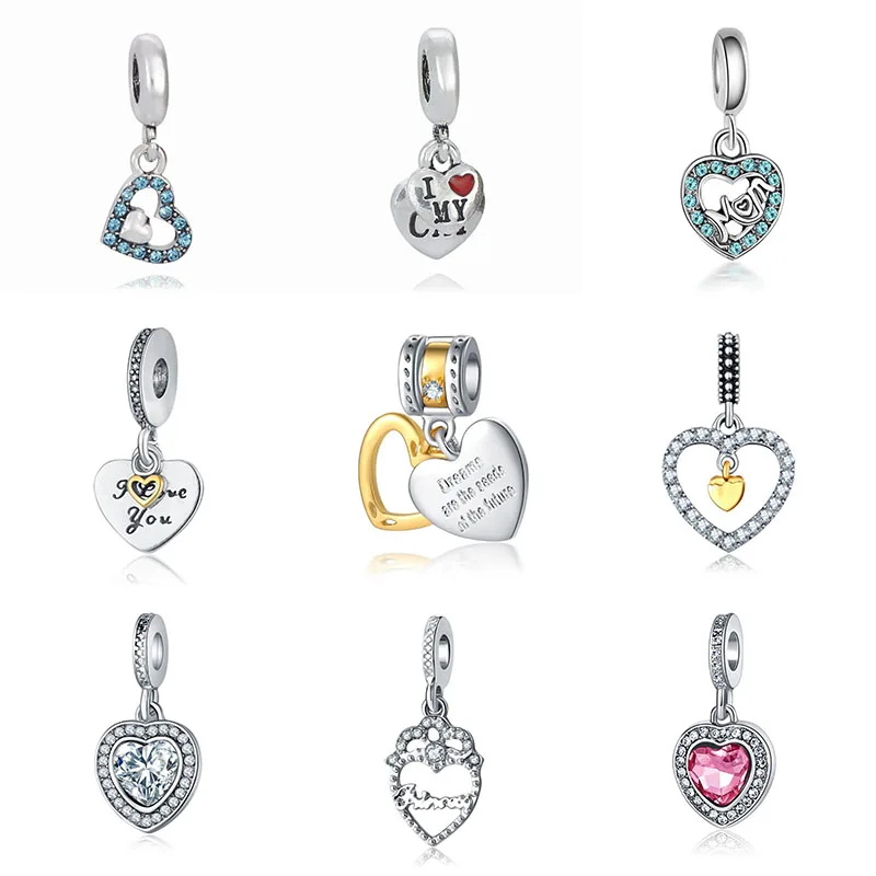 

DIY bracelet valentine's day charms princess bijoux silver perfumes mujer originales necklace charm jewelry beads