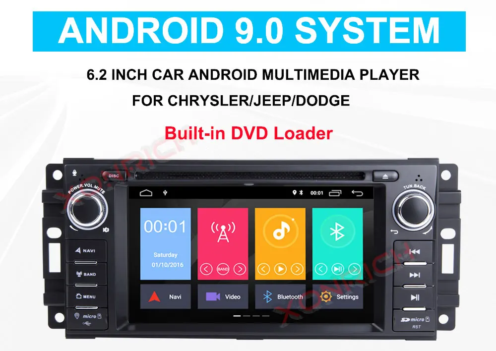 Clearance Autoradio 1 Din Android Car Stereo DVD Player For Jeep Grand Cherokee Chrysler 300C Compass Patriot Dodge Sebring GPS Navi 6
