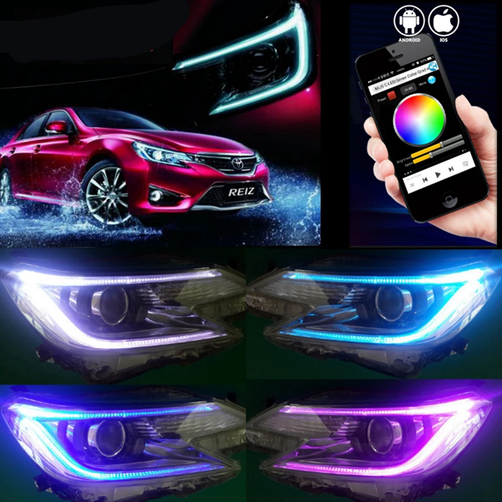 RGB DRL дневная ходовая фара для Toyota Reiz новинка светодиодный двухксеноновый
