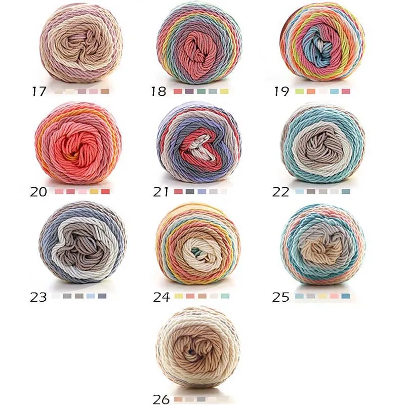 

100g Color Hand-woven Cotton Yarn Soft Crochet Thick Yarn For Hand Knitting Warm DIY Sweater Sofa Cushion Scarf