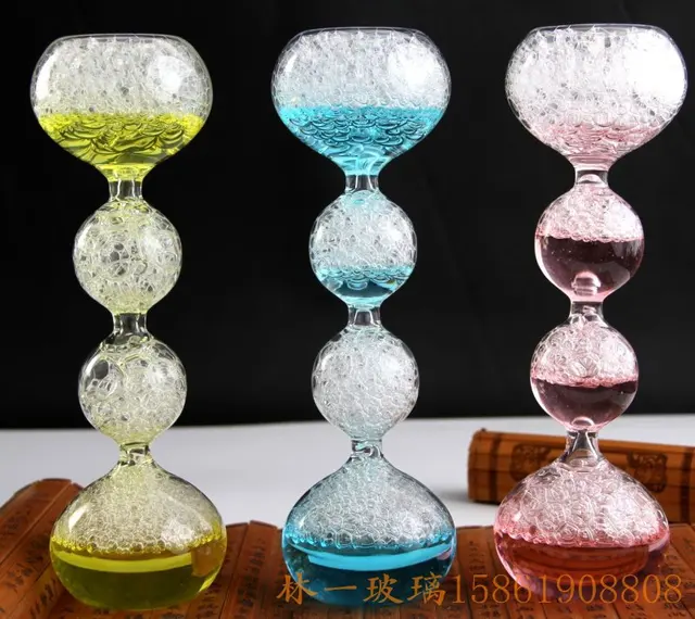 4pcs Magic Glass Bubble Hourglass Timer Clock time Hourglass Room