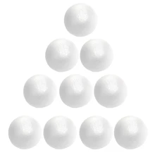 10pcs 4cm Christmas Decoration Modelling Craft Solid Polystyrene Foam Balls Round Spheres (White)