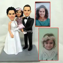 3 человека фигурка дизайн для украшение семейного дома Сувенир День Святого Валентина подарок для девушки пользовательское украшение для именинного торта подарок