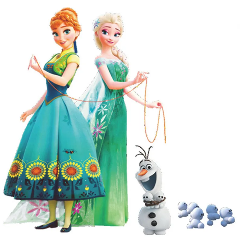 Funny Olaf princess Elsa Anna anime wall decals 3d vinyl stickers for