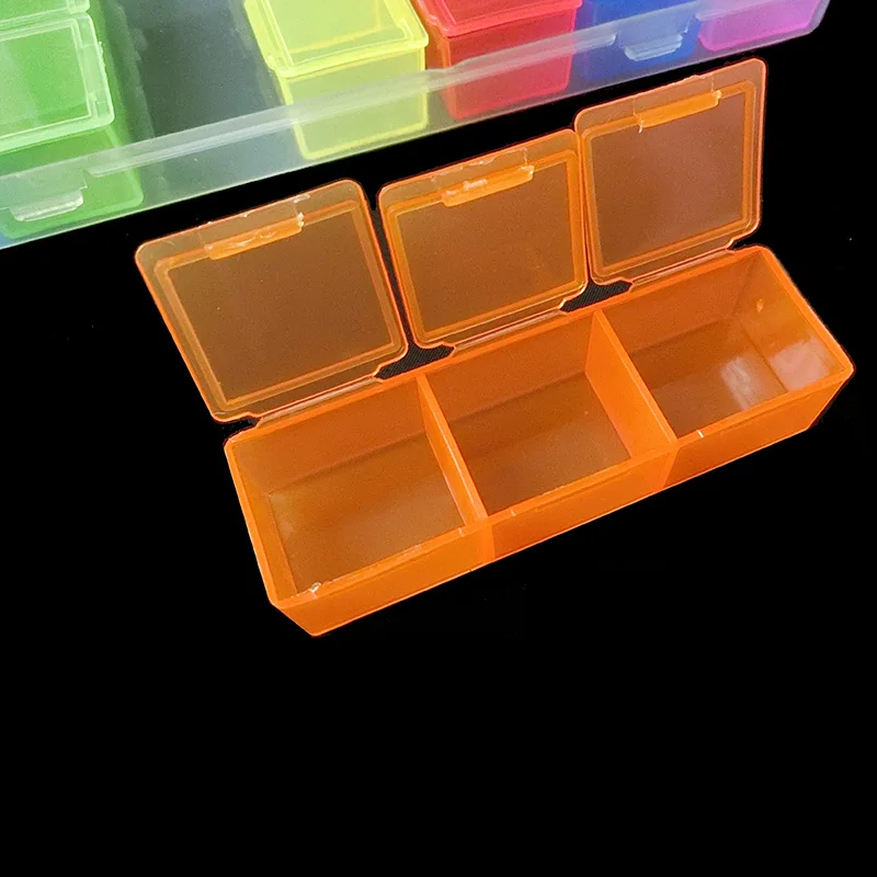 21 решетки разборная Алмазная вышивка 7 цветов коробка аксессуары коробка для творчества пластиковый многофункциональный ящик для хранения