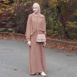 2018 Новые деньги Абая, для мусульман женщины в Кабо-2 предмета мусульманская одежда кафтан платье из Дубая Бангладеш
