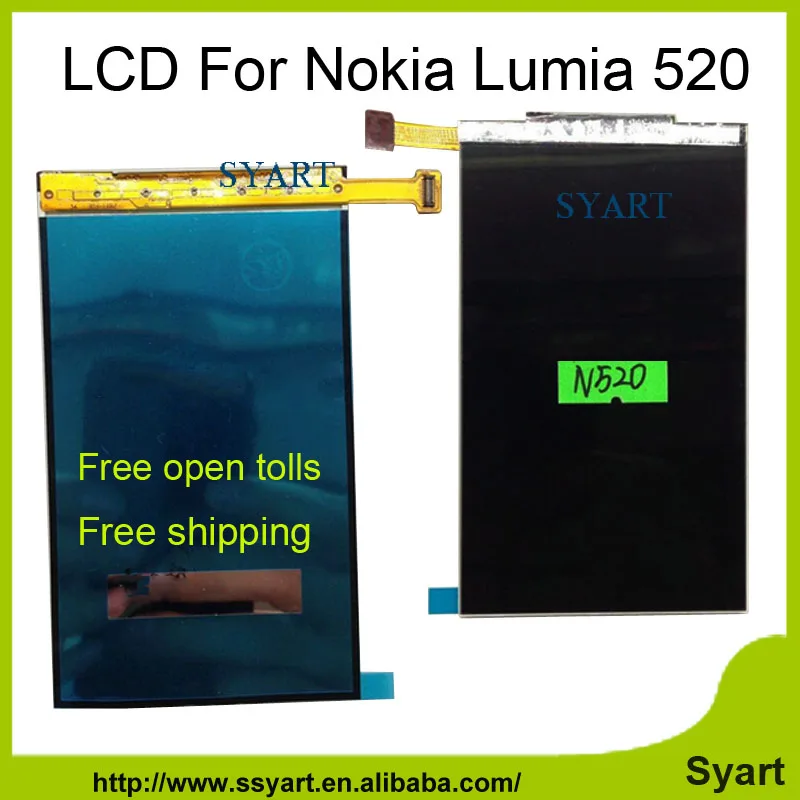 

1pcs black Black High quality best price LCD Screen lcd display Spare parts for mobile phone without  touch For  Nokia Lumia 520