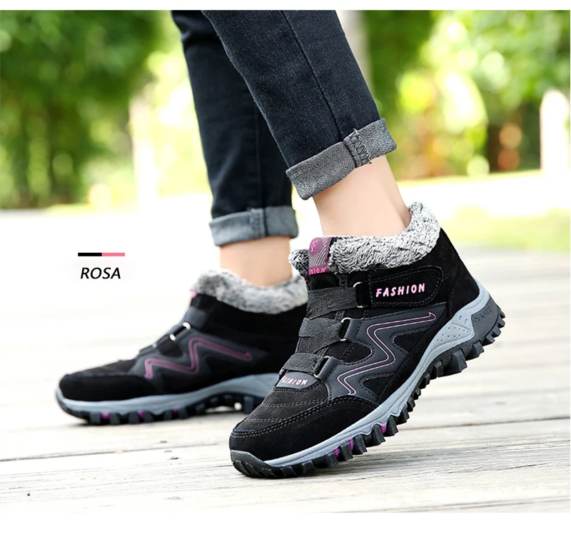 Brand Men Snow Boots Plus Size 45 New Men Boots with Fur Unisex Winter Snow Botas Warm Plush Shoes High Top Boots Autumn HTB19vVlaIfrK1RjSszcq6xGGFXak - Brand Men Snow Boots Plus Size 45 New Men Boots with Fur Unisex Winter Snow Botas Warm Plush Shoes High Top Boots Autumn