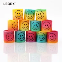 24 PCS Lot Rainbow Spring Magic Plastic Slinky Rainbow Spring Colorful Children Funny Classic Toy Small