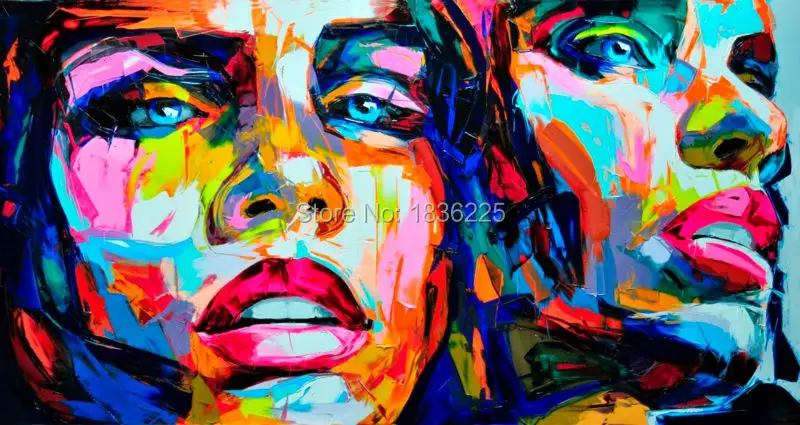 Nielly Francoise art work hand painted oil wall moonlight
