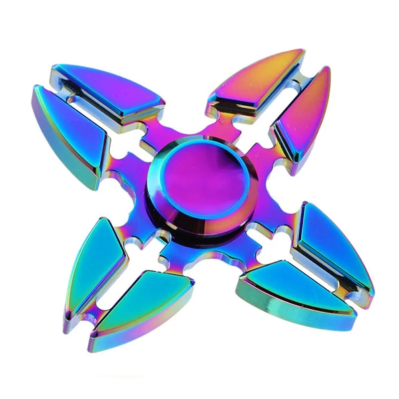 Непоседа счетчик Tri-Spinner красочные пять Бидс звезда летучая мышь сердце Треугольники колеса Fly Dragon металлическая рука Spinner анти-стресс