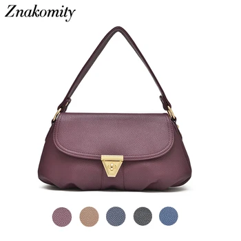 

Znakomity Fashion Women Leather Shoulder Bags Designer Luxury Handbags Women Bags Hobos Crossbody Bags Women Messenger Bags 2019
