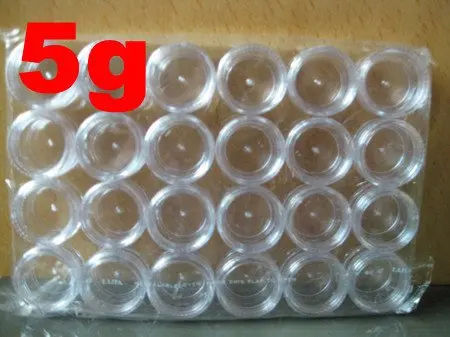 144 шт./лот 5g прозрачная банка пластиковая упаковка горшок для образцов крема