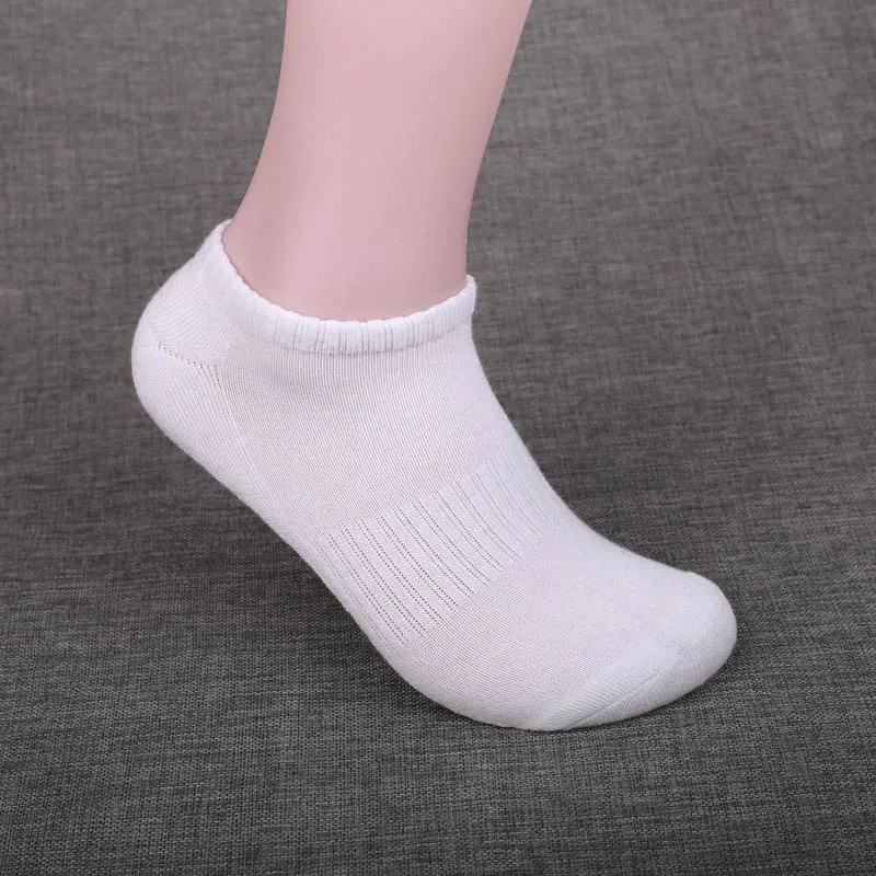 1 pair 100 cotton ankle socks no show sock Women Breathable Half Terry