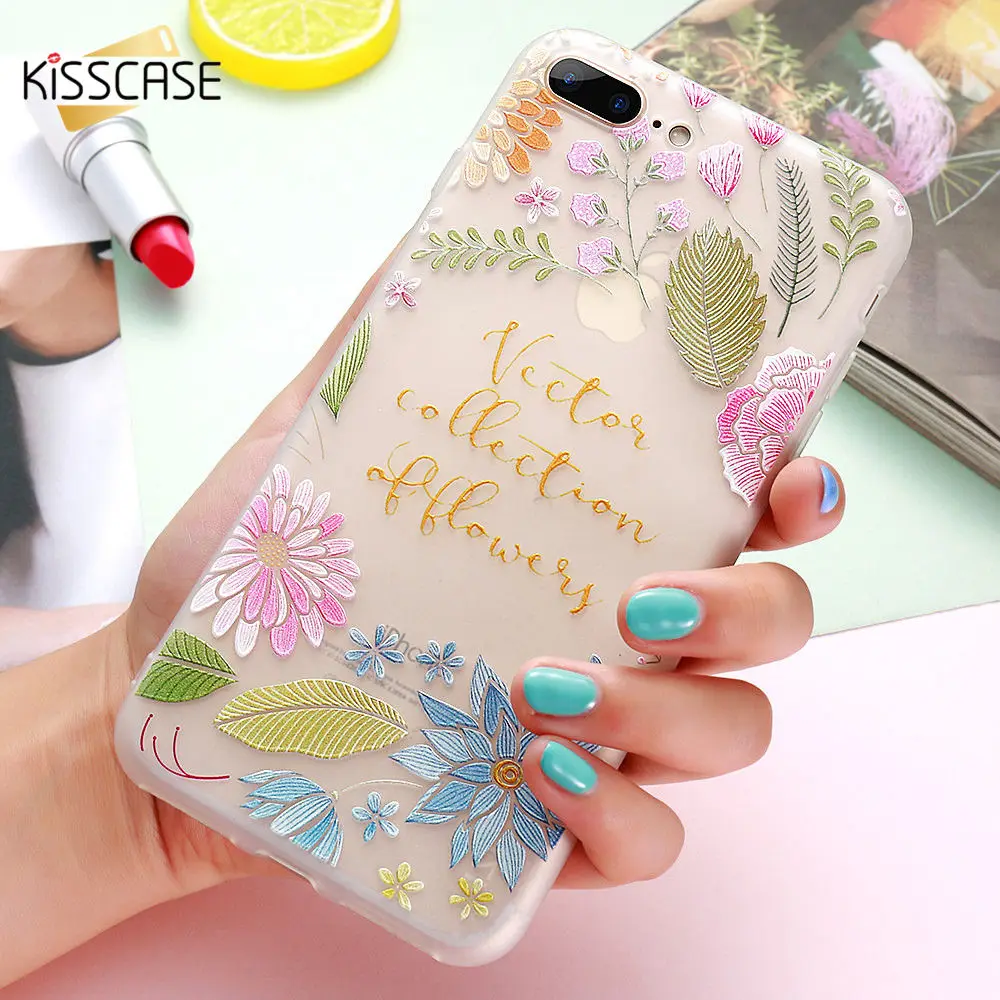 

KISSCASE Flower Phone Case For Huawei Honor 9 Lite 10 V9 7X 8X 7A Soft Silicon Case For Huawei Nova 2 Plus 2 3 Girl Floral Cover