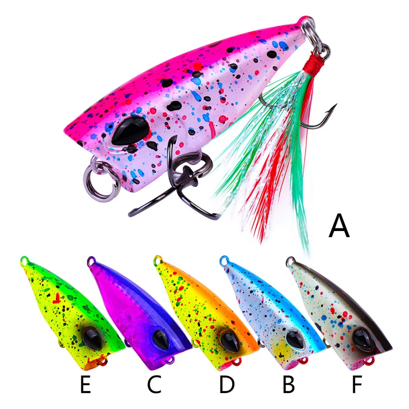 4.3cm/4g Mini Popper Lure Trout Lures Ultralight Fishing Lure Topwater Bait Finesse Crankbait Wobbler Minnow Isca Poper Pesca