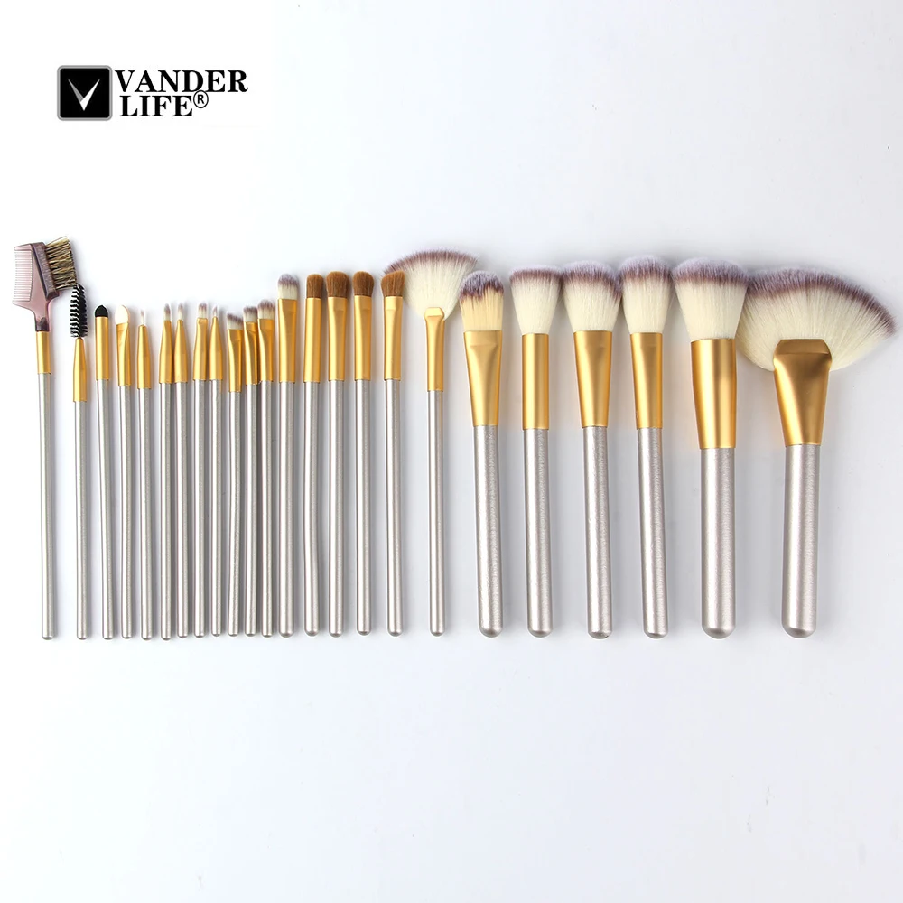 24 Pcs Make Up Set Soft Synthetic Professional Cosmetic Makeup Foundation Powder Blush Eyeliner Brushes Tools Kit with Bag (7)
