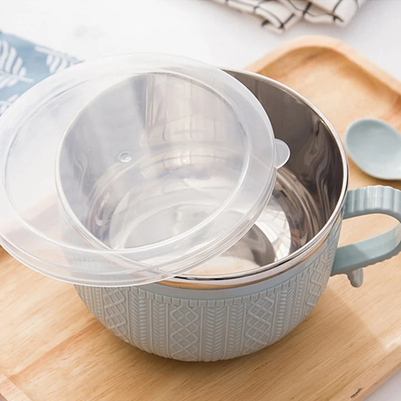 Fashion Baby Stainless Steel Noodles Bowls Kids Soup Salad Bowl Food Container Dishes Eating Training Tableware With a Spoon Fashion Baby Stainless Steel Noodles Bowls Kids Soup Salad Bowl Food Container Dishes Eating Training Tableware With a Spoon