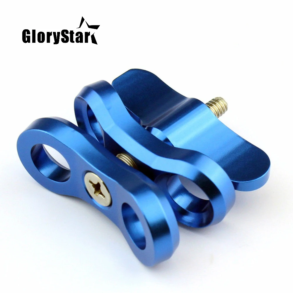 

GloryStar CNC Camera Accessory Diving Lights Ball Butterfly Clip Arm Clamp Mount Aluminum For Gopro 3+/4/5 Xiaoyi Gitup Camera