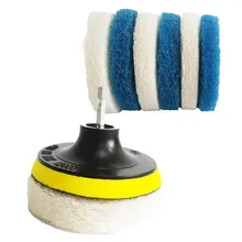 Инструменты для полировки автомобиля 3x колодки+ 1х пластина электрическая щетка электрическая дрель пластина Бытовая чистка диван ванная плитка Воском Набор