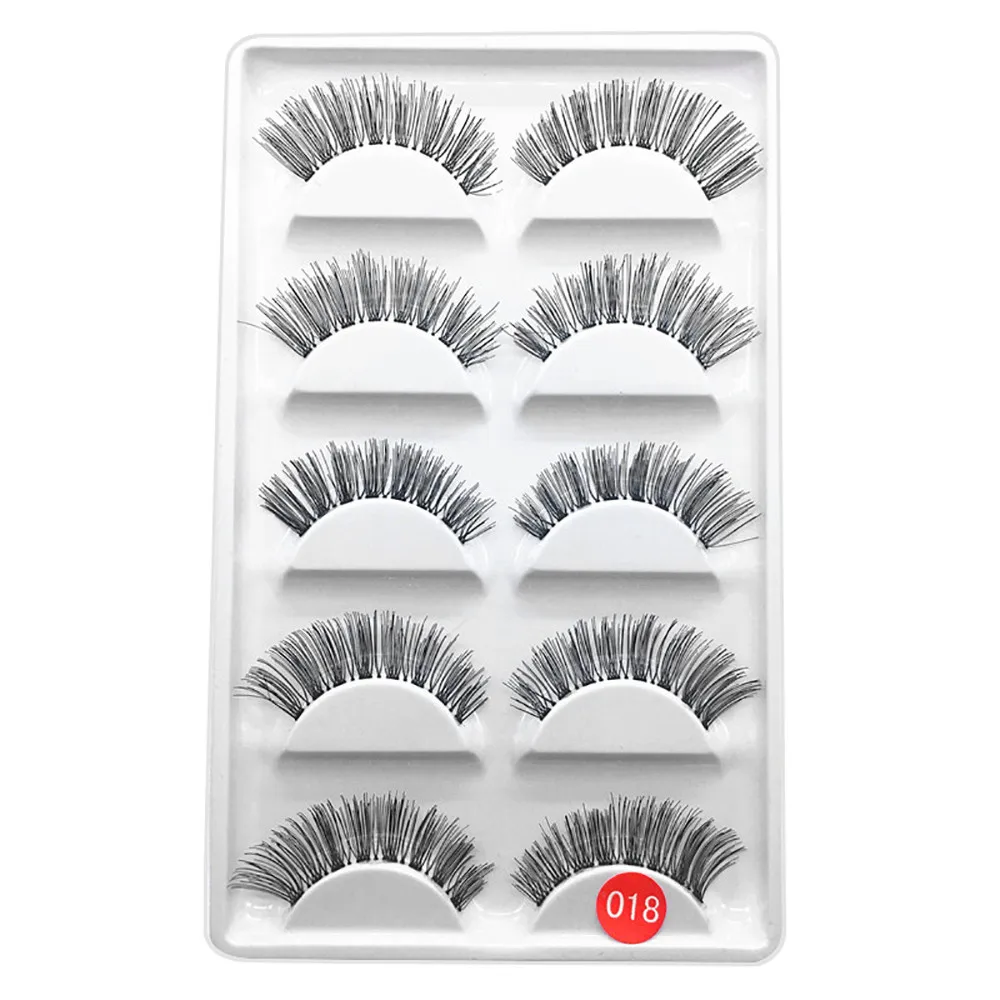 

#501 2018 NEW FASHION 5 Pair Luxury 3D False Lashes Fluffy Strip Eyelashes Long Natural Party FREESHIP