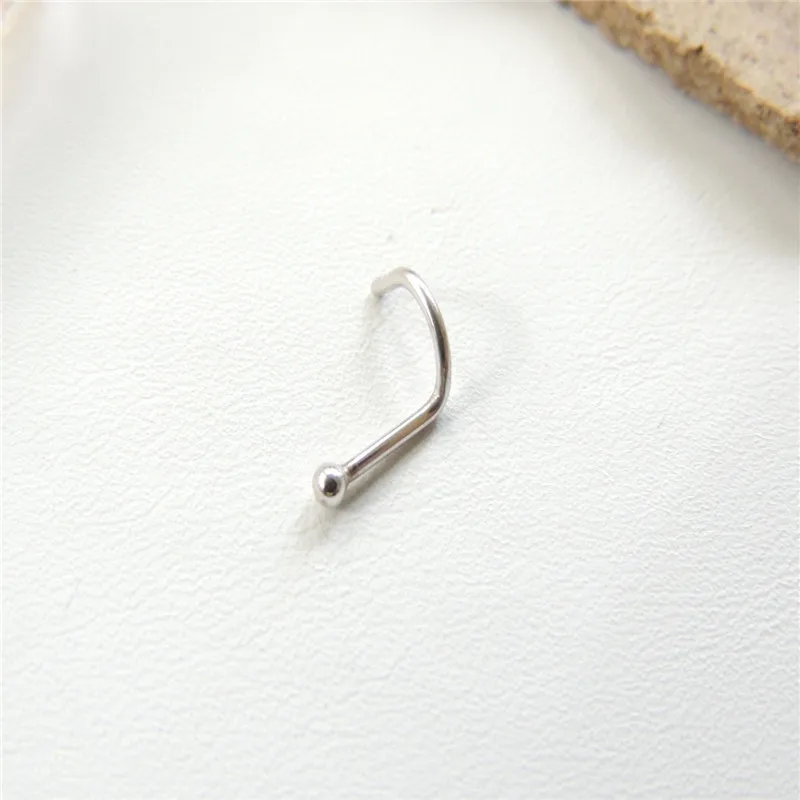 12PC 925 Sterling silver and gold nose studs Gold nostril piercing jewelry earrings