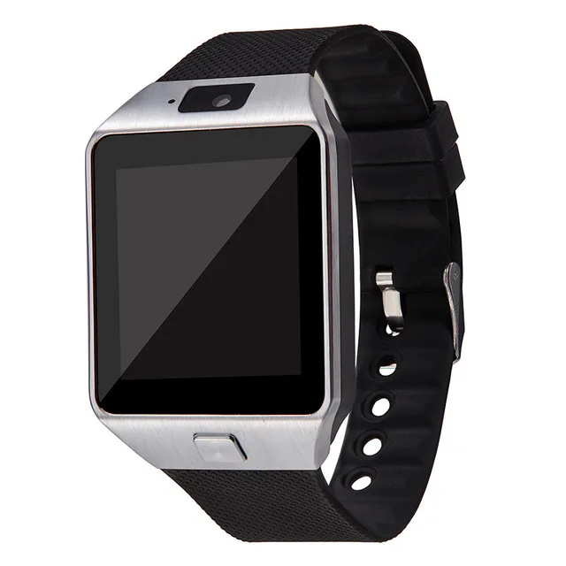 LYKL носимые устройства DZ09 Смарт-часы sim-карта Andriod умные часы умная электроника Push сообщение Bluetooth подключение Android - Цвет: Серебристый