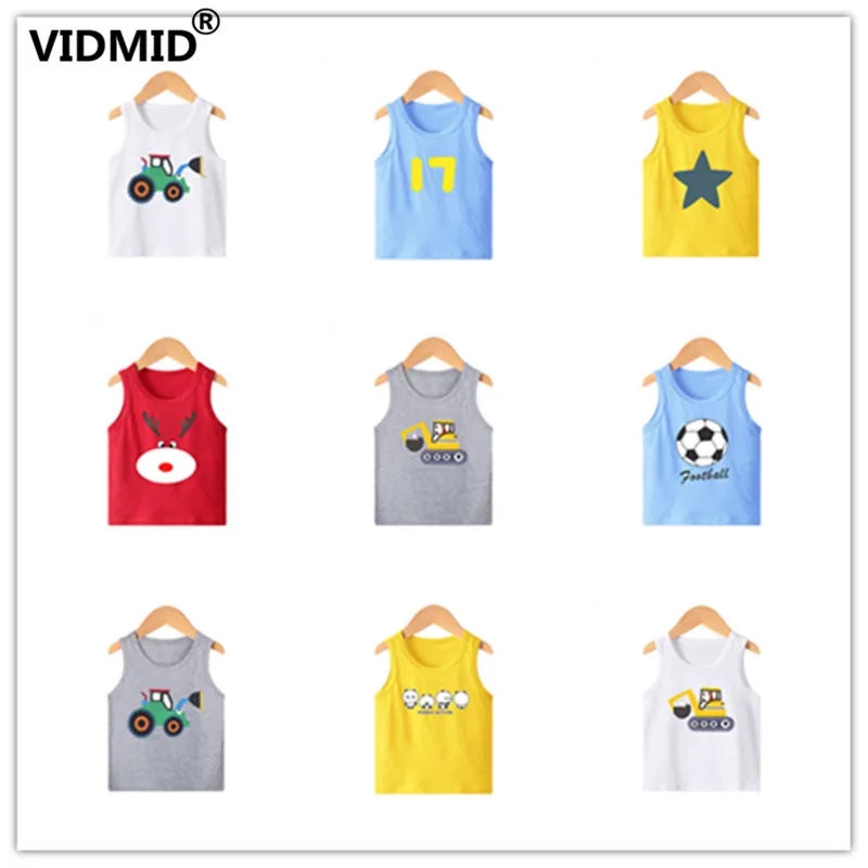 VIDMID новые летние детские футболки для девочек и мальчиков хлопковые с коротким