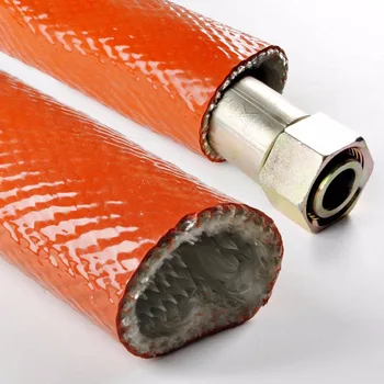 

1M 30mm High Temperature Fire Retardant Casing Pipe protecting Cable Sleeve Thickening Insulation Silicone Fiberglass Tube