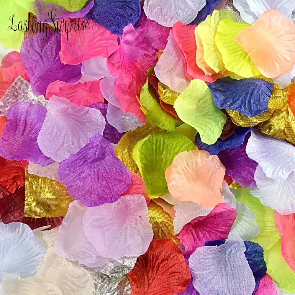 1000Pcs 20 Colors Silk Rose Petals Leaves Artificial Flowers Petals