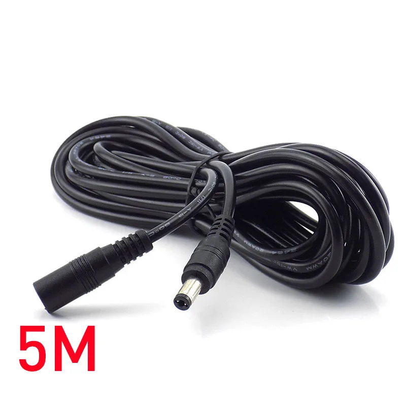 10m 5m 3M 2m 1m 5.5 x 2.1mm DC Power connector Jack Adapter lead cord 12v cable DC female Male extension external Plug