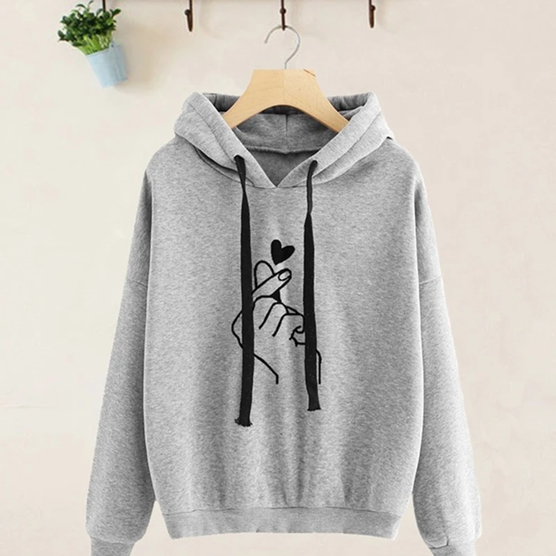 gray Sfit Женская Повседневная футболка сплошной цвет с длинными рукавами с капюшоном пуловер с капюшоном толстовки - Цвет: gray