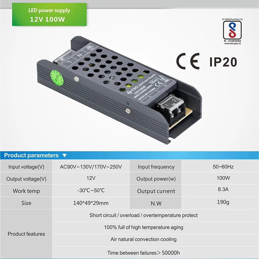 IP20 100W